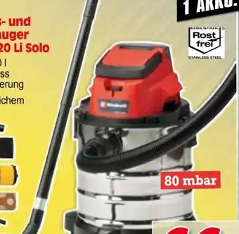 Zgonc Einhell Akku-Nass-Trockensauger TC-VC 18/20 Li Solo Angebot