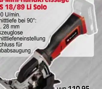 Zgonc Einhell Akku-Mini-Handkreissäge TE-CS 18/89 Li Solo Angebot