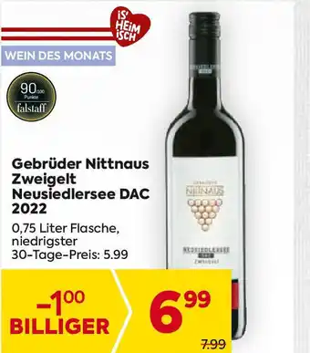 Billa Gebrüder Nittnaus Zweigelt Angebot