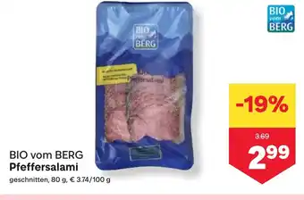 MPreis BIO vom BERG Pfeffersalami Angebot