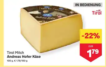 MPreis Andreas Hofer Käse Angebot