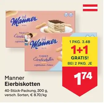 MPreis Manner Eierbiskotten Angebot