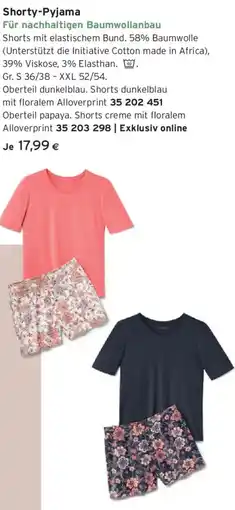 Tchibo Eduscho Shorty-pyjama Angebot