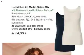 Tchibo Eduscho Hemdchen im Modal-Seide-Mix Angebot