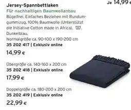 Tchibo Eduscho Jersey-spannbettlaken Angebot