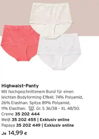 Tchibo Eduscho Highwaist-panty Angebot