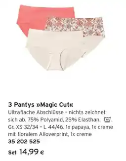 Tchibo Eduscho 3 pantys >>magic cut Angebot