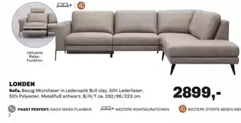 Möbel Ludwig Sofa, bezug microfaser Angebot