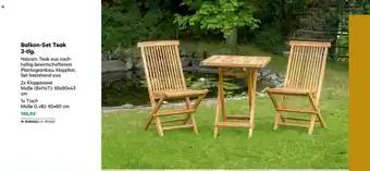 Lagerhaus Balkon-set teak 3-tlg Angebot