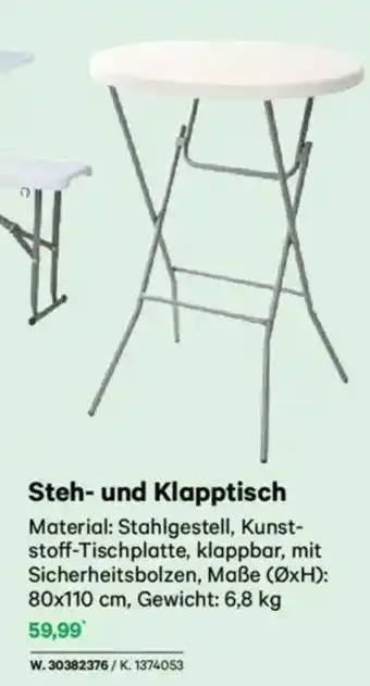 Lagerhaus Steh- und klapptisch Angebot