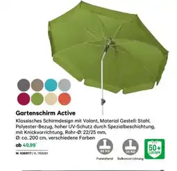 Lagerhaus Gartenschirm active Angebot