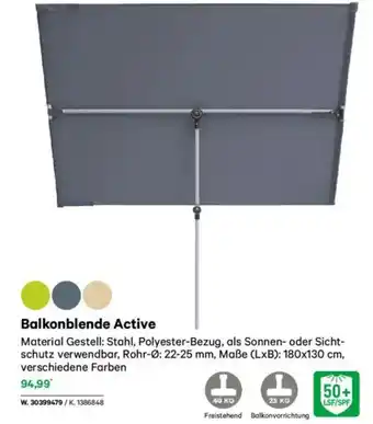 Lagerhaus Balkonblende active Angebot