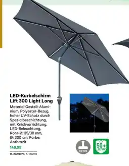 Lagerhaus Led-kurbelschirm lift 300 light long Angebot