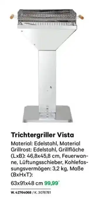 Lagerhaus Trichtergriller vista Angebot