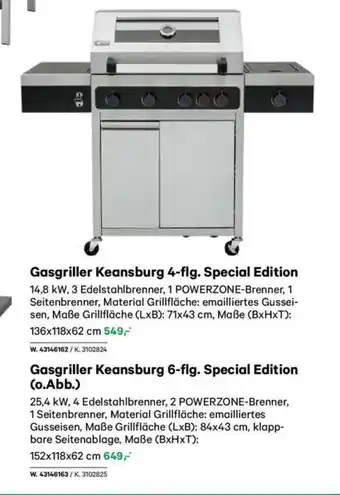 Lagerhaus Gasgriller keansburg 4-flg. special edition Angebot