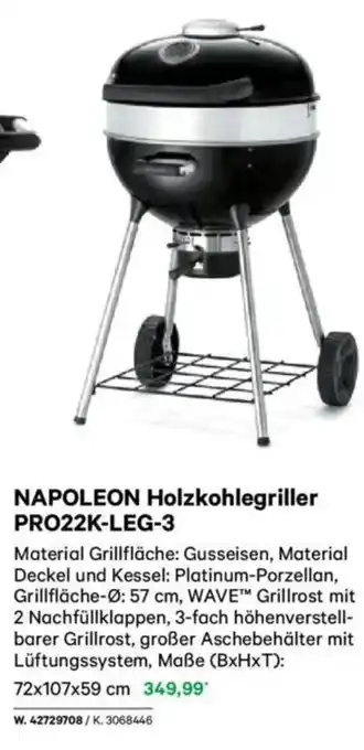 Lagerhaus Napoleon holzkohlegriller pro22k-leg-3 Angebot