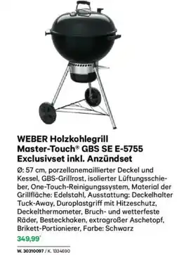 Lagerhaus Weber holzkohlegrill master-touch Angebot