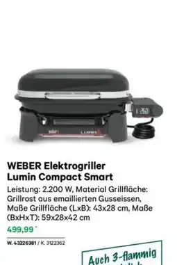 Lagerhaus Weber elektrogriller lumin compact smart Angebot