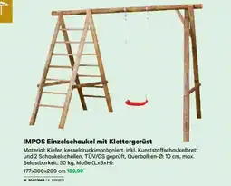 Lagerhaus Impos einzelschaukel mit klettergerüst Angebot