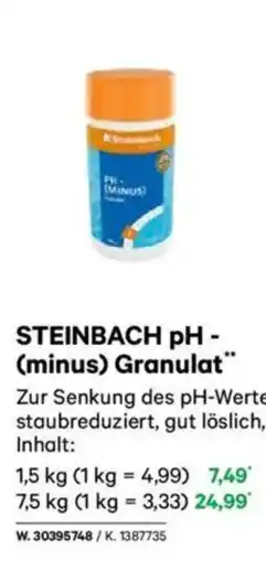 Lagerhaus Steinbach ph - (minus) granulat Angebot