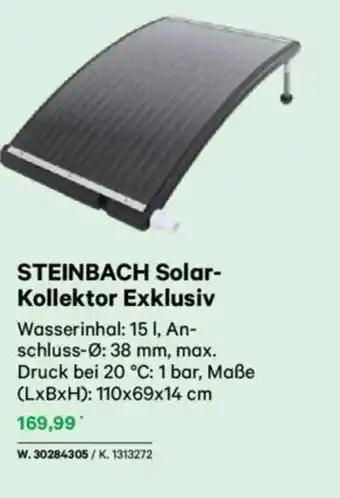 Lagerhaus Steinbach solar- kollektor exklusiv Angebot