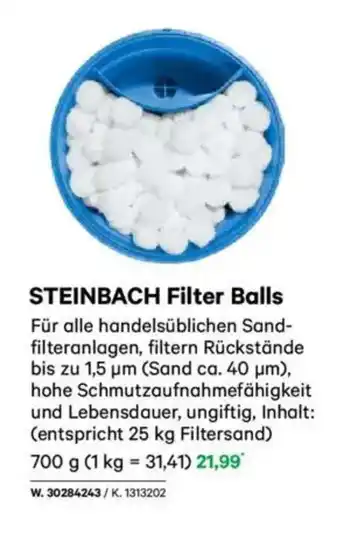 Lagerhaus Steinbach filter balls Angebot