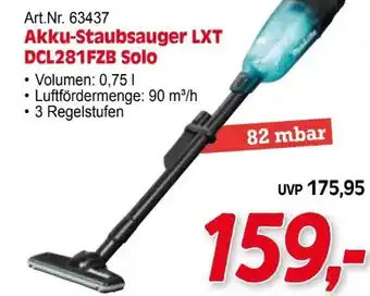 Zgonc Makita Akku-Staubsauger LXT DCL281FZB Solo Angebot