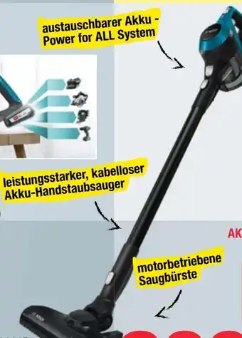 Maximarkt Bosch Akkusauger BKS6111P Angebot