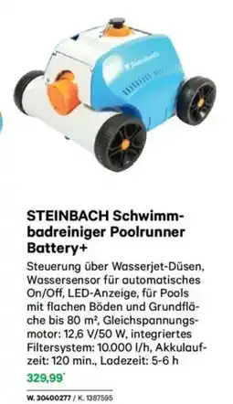 Lagerhaus Steinbach schwimm- badreiniger poolrunner battery Angebot