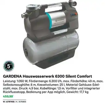 Lagerhaus Gardena hauswasserwerk 6300 silent comfort Angebot