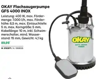 Lagerhaus Okay flachsaugerpumpe gfs 4000 inox Angebot