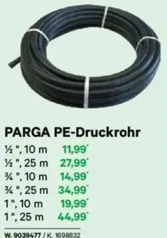 Lagerhaus Parga pe-druckrohr Angebot