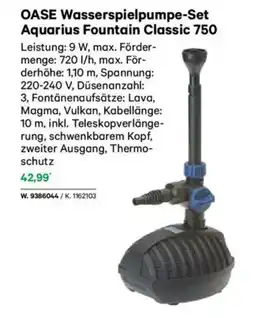 Lagerhaus Oase wasserspielpumpe-set aquarius fountain classic 750 Angebot