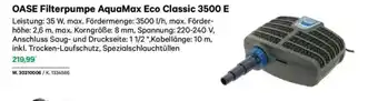 Lagerhaus Oase filterpumpe aquamax eco classic 3500 e Angebot