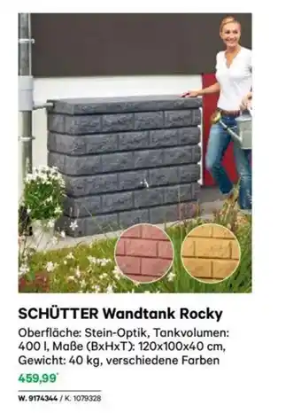 Lagerhaus Schütter wandtank rocky Angebot