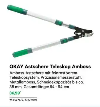 Lagerhaus Okay astschere teleskop amboss Angebot