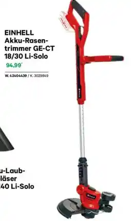 Lagerhaus Einhell akku-rasen- trimmer ge-ct 18/30 li-solo Angebot