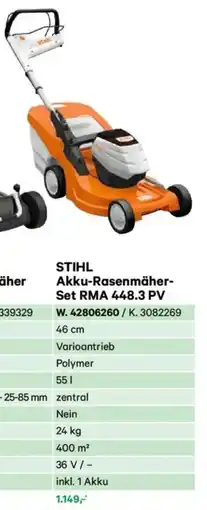 Lagerhaus Akku-rasenmäher- set rma 448.3 pv Angebot