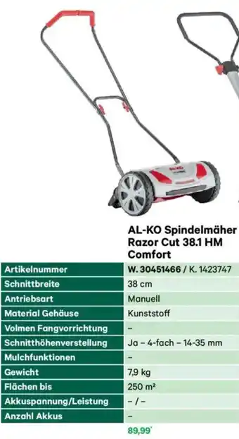 Lagerhaus Al-ko spindelmäher razor cut 38.1 comfort Angebot