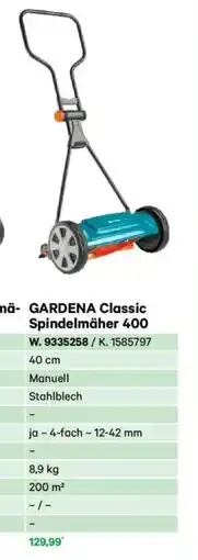 Lagerhaus Gardena spindelmä- gardena classic spindelmäher 400 Angebot