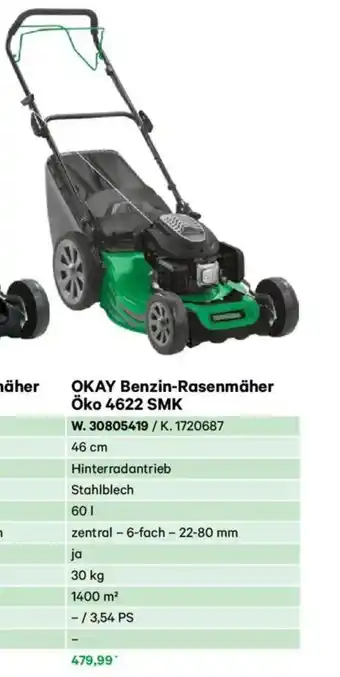 Lagerhaus Okay benzin-rasenmäher öko 4622 smk Angebot