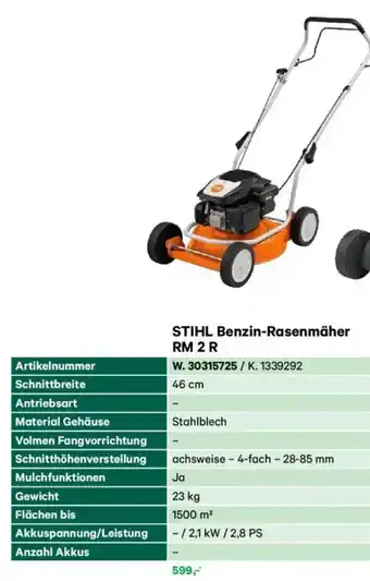 Lagerhaus Stihl benzin-rasenmäher rm 2 r Angebot