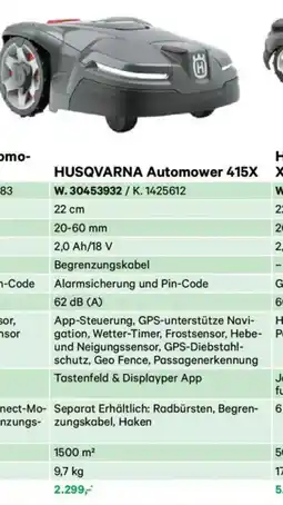 Lagerhaus Husqvarna automower 415x xawd epos Angebot