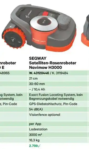 Lagerhaus Satelliten-rasenroboter navimow h3000 Angebot