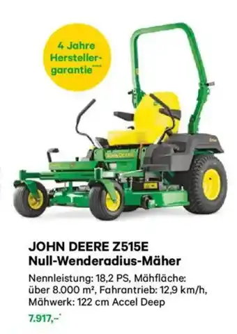 Lagerhaus John deere z515e null-wenderadius-mäher Angebot