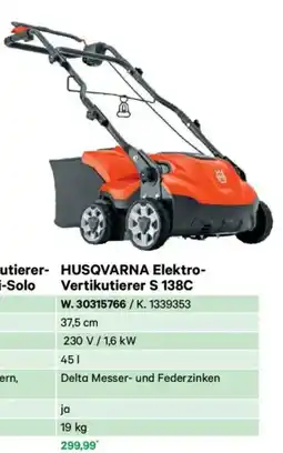 Lagerhaus Husqvarna elektro- vertikutierer s 138c Angebot