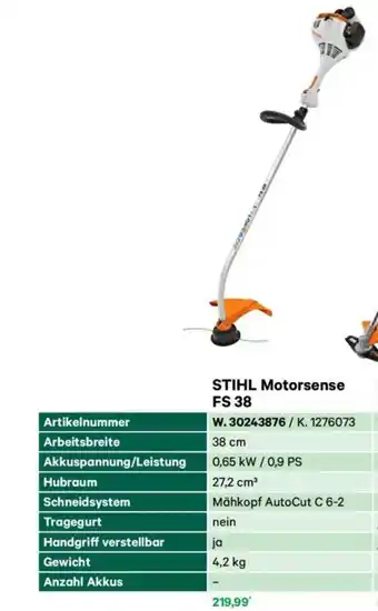 Lagerhaus Stihl motorsense fs 38 Angebot