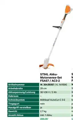 Lagerhaus Stihl akku- motorsense-set fsa57/ac3-2 Angebot