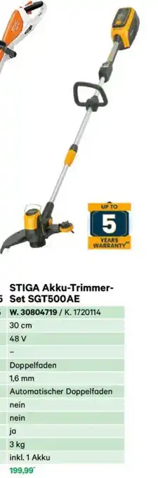 Lagerhaus Stiga akku-trimmer- set sgt500ae Angebot