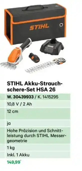 Lagerhaus Stihl akku-strauch- schere-set hsa 26 Angebot